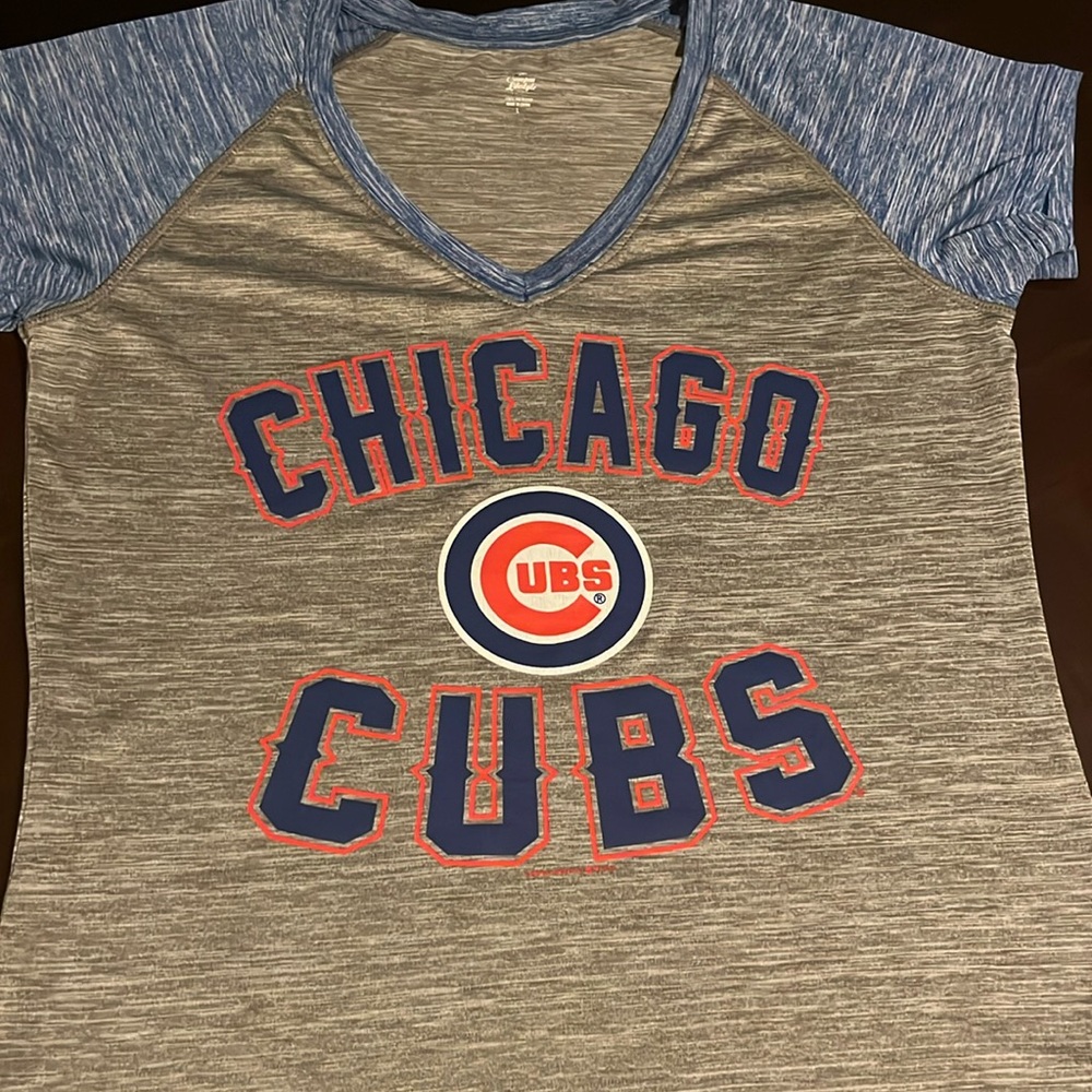 MLB Chicago Cubs genuine merchandise V neck quick dry T shirt